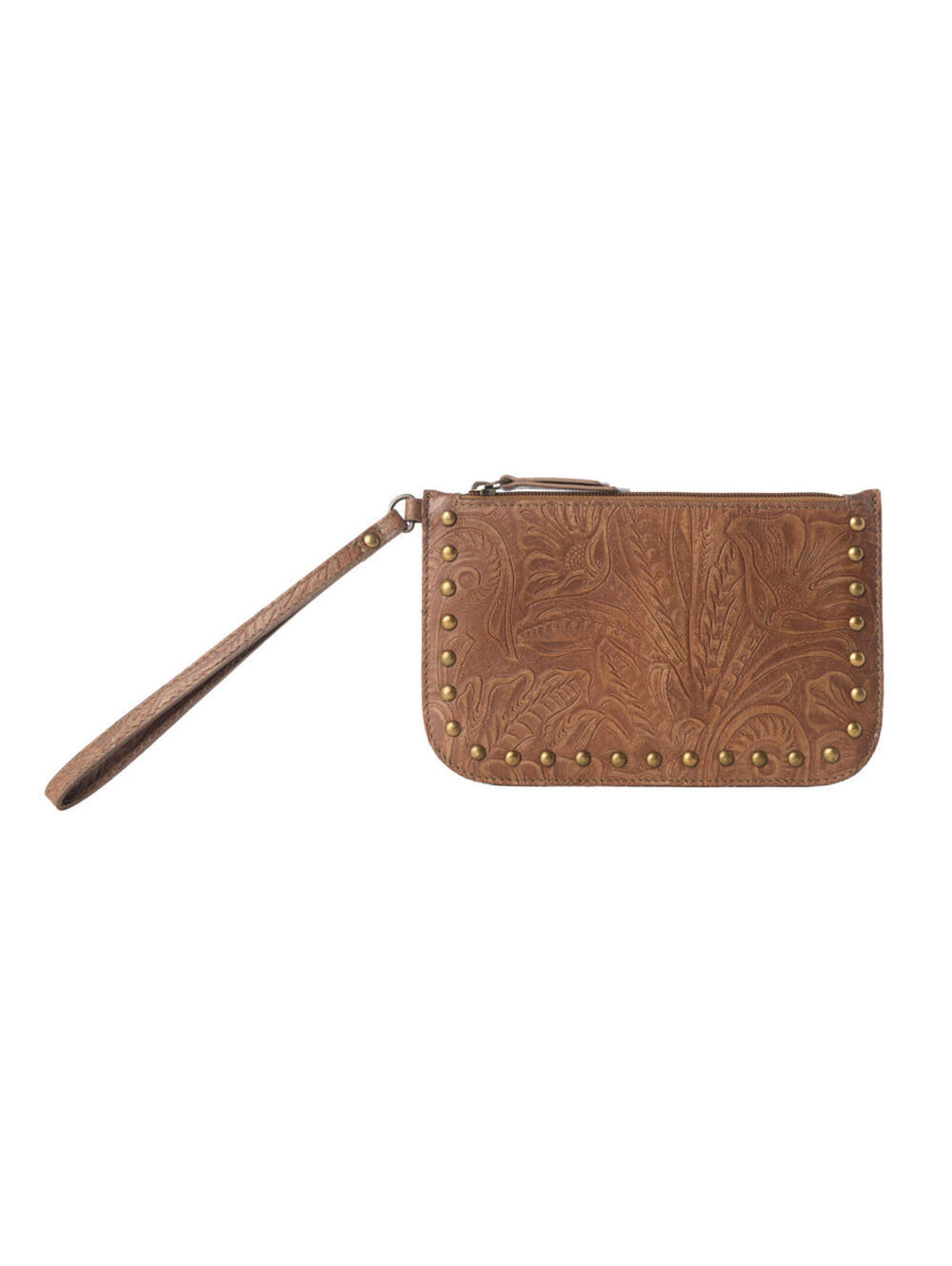 Myra Petalwild Western Wallet for Women in tan with embossed detail